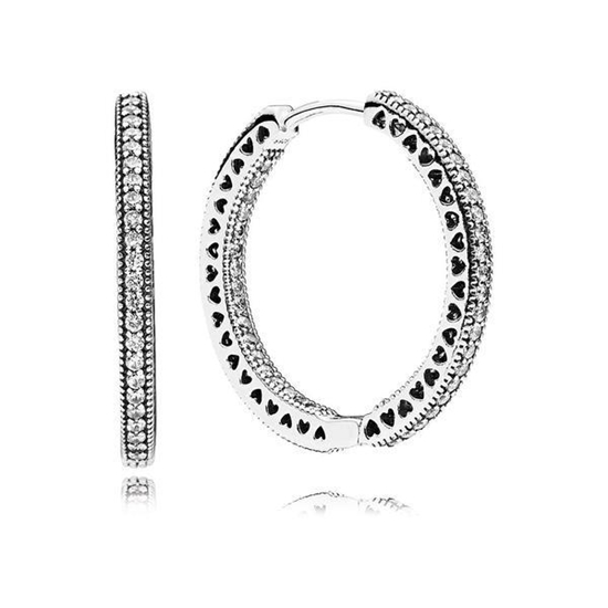 Picture of Pandora® Heart of Hoop Earrings