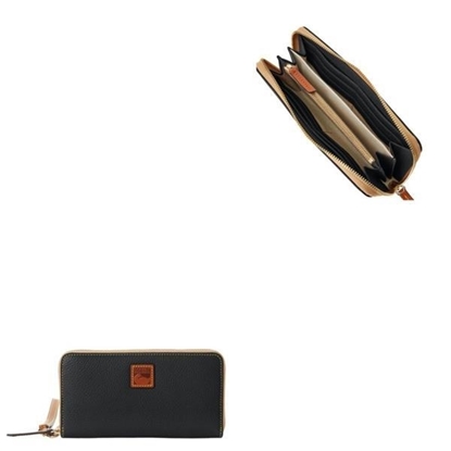 Picture of Dooney & Bourke™ Pebble Grain Large Zip Around Wristlet - Black