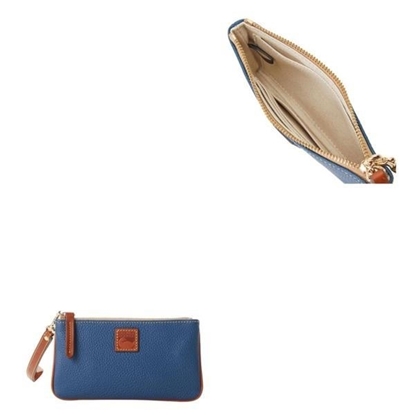 Picture of Dooney & Bourke™ Pebble Grain Medium Wristlet- Jeans