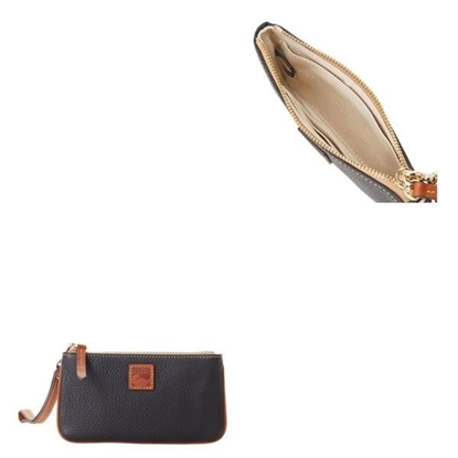 Picture of Dooney & Bourke™ Pebble Grain Medium Wristlet- Black
