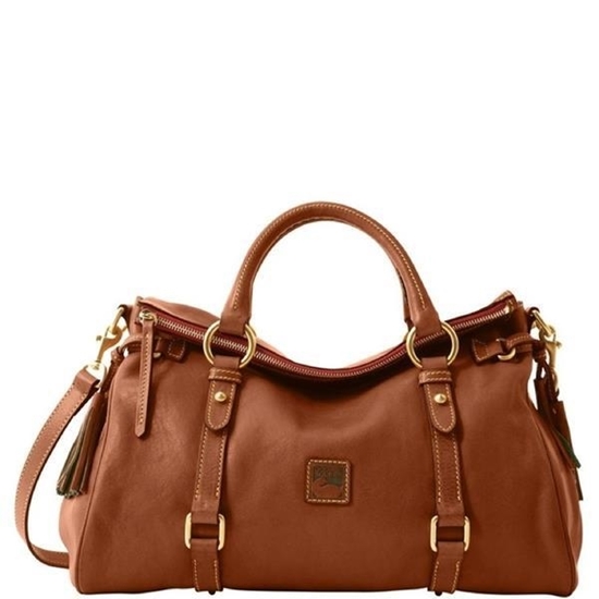 Picture of Dooney & Bourke™ Florentine Large Satchel- Chestnut