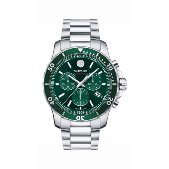 Picture of Movado® Men's Series 800 Green Dial Chronograph Watch