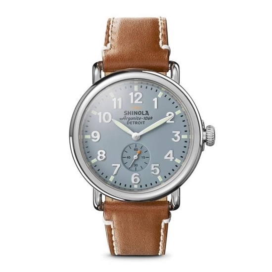 Picture of Shinola Runwell 41 mm Blue Dial Strap Watch