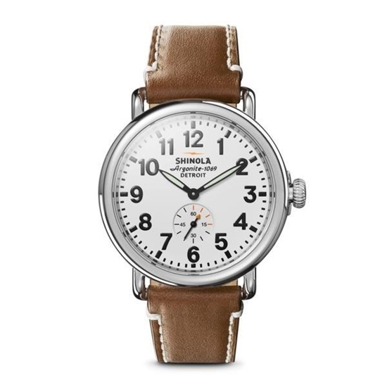 Picture of Shinola Runwell 41 mm White Dial Strap Watch