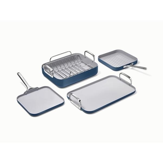 Picture of Caraway 5-Piece Non-Toxic Nonstick Ceramic Square Cooking Set