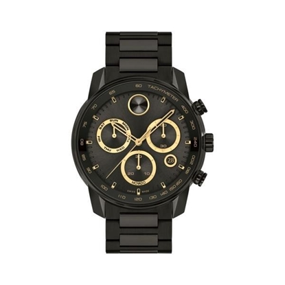 Picture of Movado® Men's BOLD Verso Black Ion-Plated Chronograph Watch
