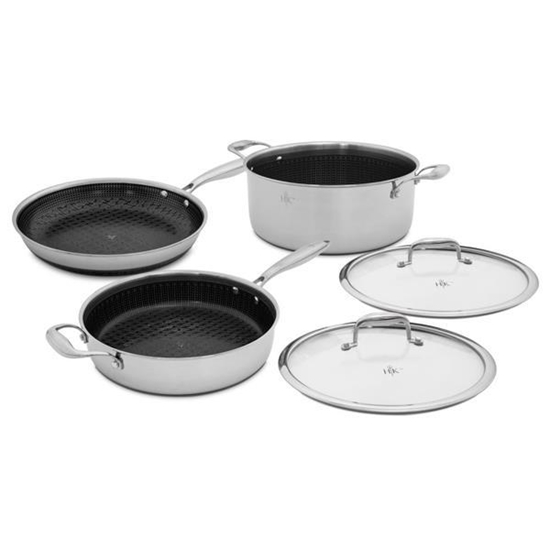 Picture of Hell's Kitchen™ Tri-Clad SS Hybrid 5-Piece Cookware Set