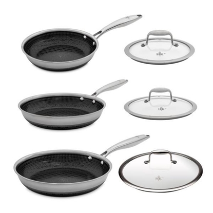 Picture of Hell's Kitchen™ Tri-Clad SS Hybrid 6-Piece Fry Pan Set