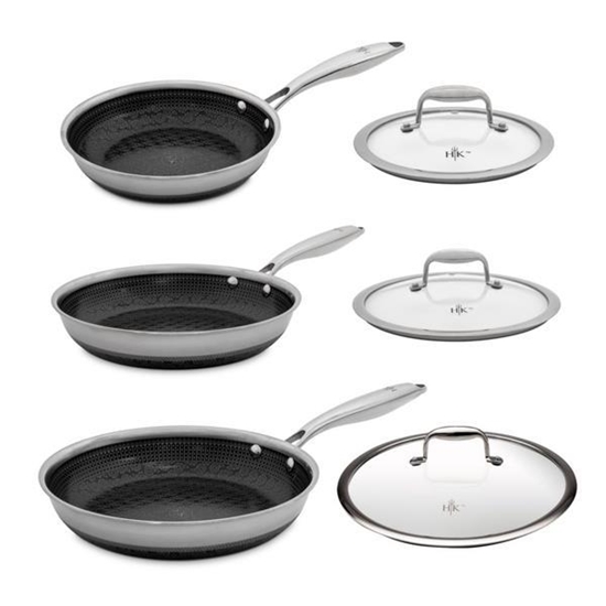 Picture of Hell's Kitchen™ Tri-Clad SS Hybrid 6-Piece Fry Pan Set