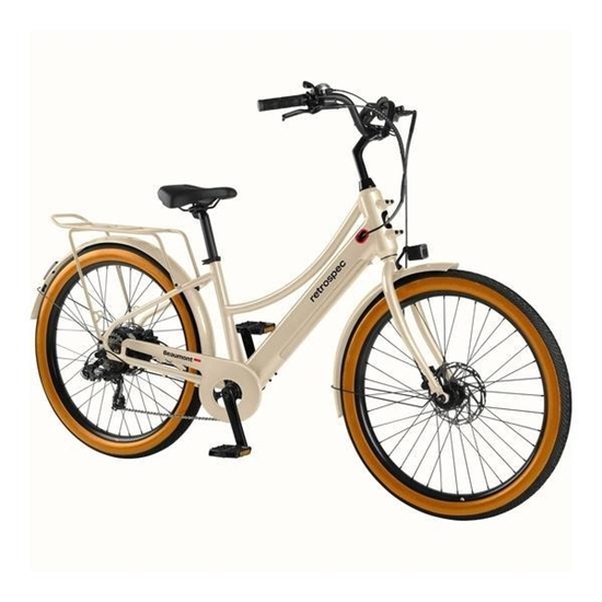 Picture of Retrospec Beaumont Rev+ City Step-Through Electric Bike - Oat