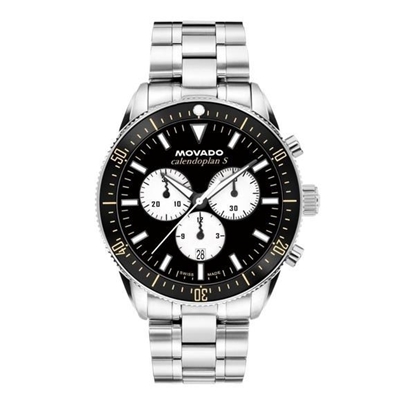 Picture of Movado® Men's Heritage Calendoplan Stainless Steel Chronograph Watch
