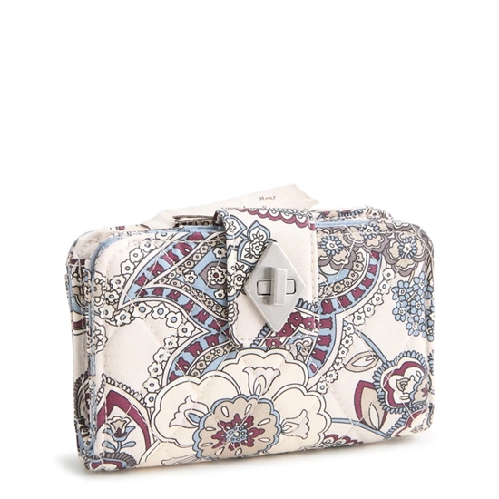 Picture of Vera Bradley Small Turnlock Wallet in Neutral Rhapsody