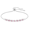 Picture of Swarovski Matrix Bracelet in Pink with Rhodium Plating