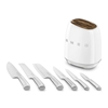 Picture of SMEG Knife Block Set in White