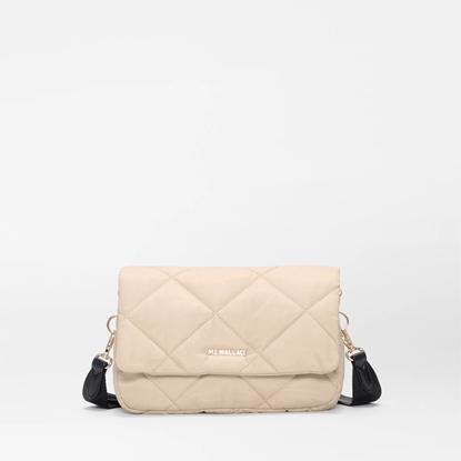 Picture of MZ Wallace Madison Flap Crossbody - Buff/Black