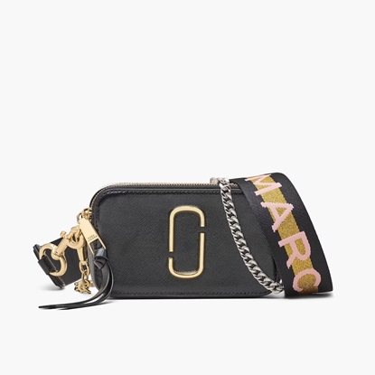 Picture of Marc Jacobs Colorblock Chain Snapshot Crossbody Bag - Black