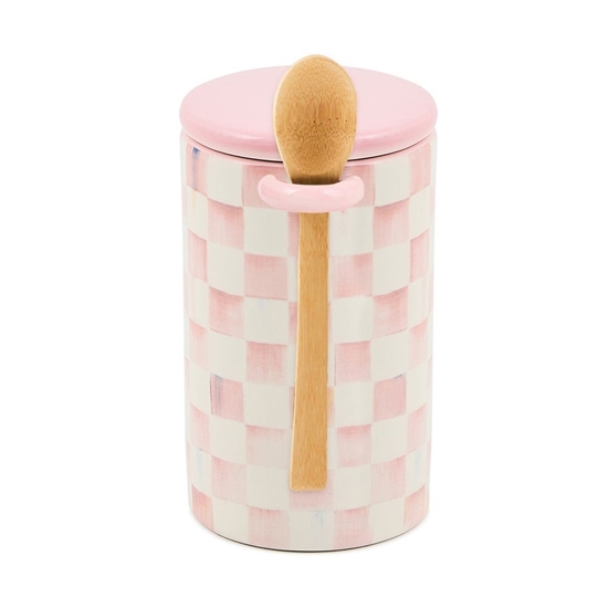 Picture of Mackenzie Childs Rosy Check Farmhouse Canister