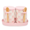 Picture of Mackenzie Childs Rosy Check Farmhouse Canisters, Set of 2