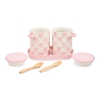 Picture of Mackenzie Childs Rosy Check Farmhouse Canisters, Set of 2
