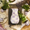 Picture of Mackenzie Childs Violet Check Tall Vase