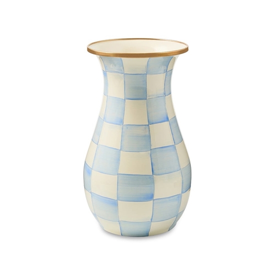 Picture of Mackenzie Childs Sky Check Tall Vase