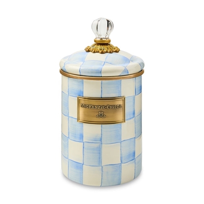 Picture of Mackenzie Childs Sky Check Medium Canister