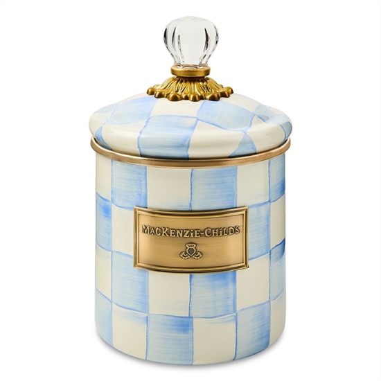 Picture of Mackenzie Childs Sky Check Small Canister