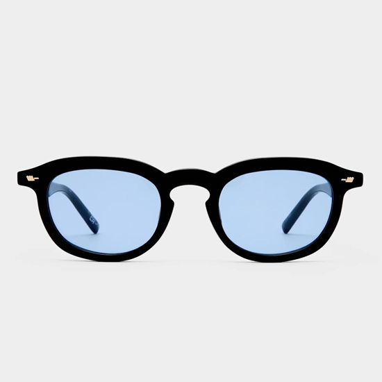 Picture of Le Specs Heart Throb Sunglasses in Black Dusty Blue Tint