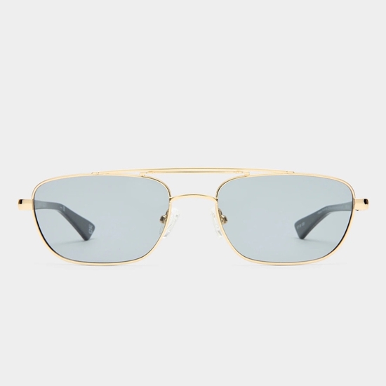 Picture of Le Specs Le Mimi Sunglasses in Gold with Smoke Tint Lens