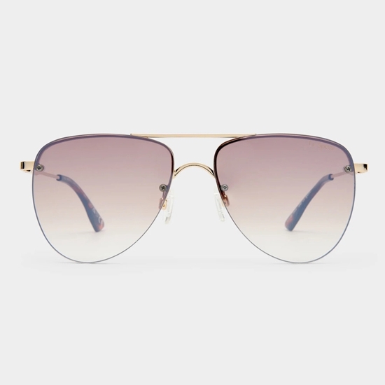 Picture of Le Specs The Prince Sunglasses - Gold/Brown Grad Flash Mirror
