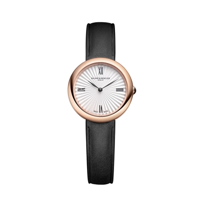 Picture of Baume & Mercier Joia Watch with Silver Dial & Black Strap