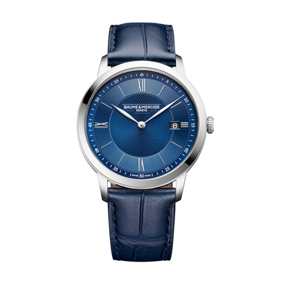 Picture of Baume & Mercier Classima Watch with Blue Dial & Blue Strap