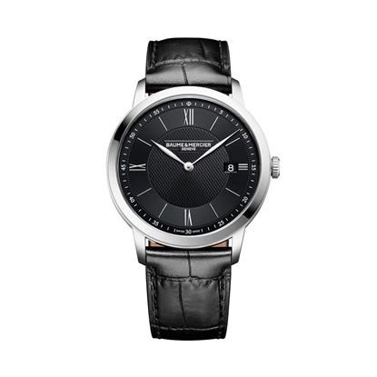 Picture of Baume & Mercier Classima Watch with Black Dial & Black Strap