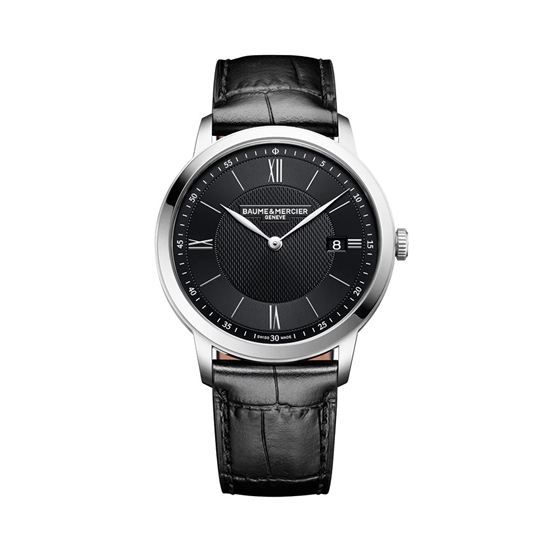 Picture of Baume & Mercier Classima Watch with Black Dial & Black Strap