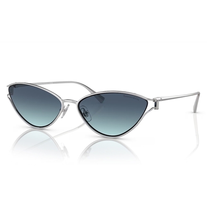 Picture of Tiffany Cat Eye Sunglasses - Silver/Blue Lens