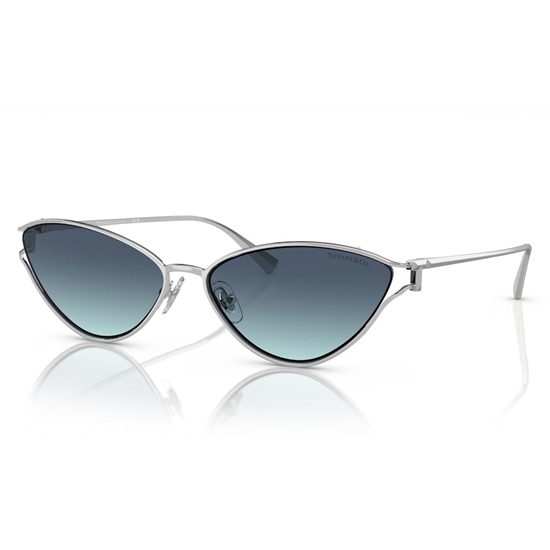 Picture of Tiffany Cat Eye Sunglasses - Silver/Blue Lens