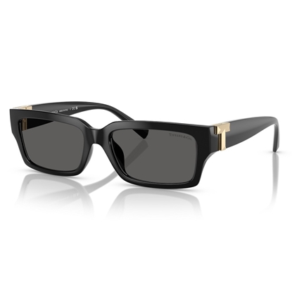Picture of Tiffany Regtangle Frame Sunglasses - Black/Gold T Temple