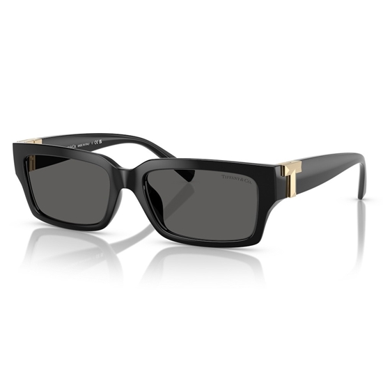 Picture of Tiffany Regtangle Frame Sunglasses - Black/Gold T Temple