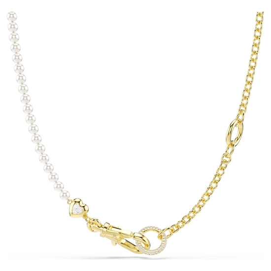 Picture of Swarovski Idyllia Necklace - Crystal Pearl/White/Gold-Plated