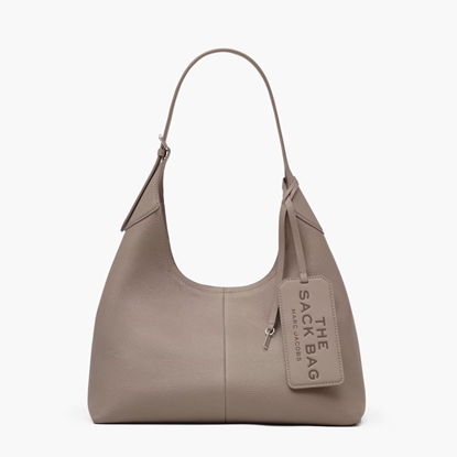 Picture of Marc Jacobs The Belted Sack Leather Bag - Cement
