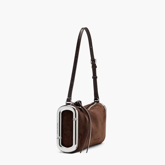 Picture of Marc Jacobs Suede Scene Small Shoulder Bag - Dark Brown