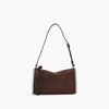 Picture of Marc Jacobs Suede Scene Small Shoulder Bag - Dark Brown