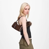 Picture of Marc Jacobs Suede Scene Small Shoulder Bag - Dark Brown