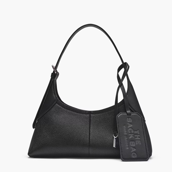 Picture of Marc Jacobs The Small Belted Sack Leather Bag - Black