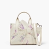 Picture of Marc Jacobs Floral Oversized Bow Canvas Small Tote - Cream Mlt