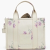 Picture of Marc Jacobs Floral Oversized Bow Canvas Small Tote - Cream Mlt