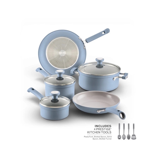 Picture of Farbeware TrueCook Ceramic Plus Nonstick 12PC Set - Steel Blue