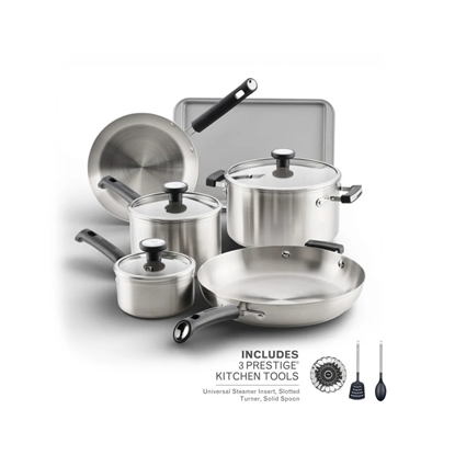 Picture of Farberware TrueCook Stainless Steel Induction 12PC Set- Silver