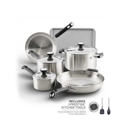Picture of Farberware TrueCook Stainless Steel Induction 12PC Set- Silver