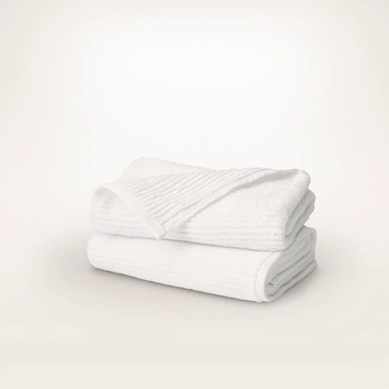 Picture of Boll & Branch Turkish Ribbed Hand Towel Set - White, Multi